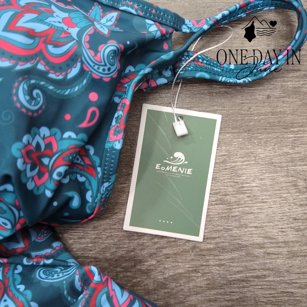 Eomenie Paisley Swimdress One Piece Swimsuit Size S - Picture 4 of 8